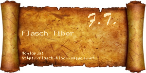 Flasch Tibor névjegykártya